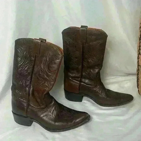 Texas Other - Vintage Texas Mens Western Leather Boots Size 9EE